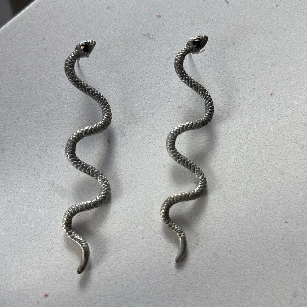 Barneys New York Silver Snake Earrings! - Picture 5 of 8